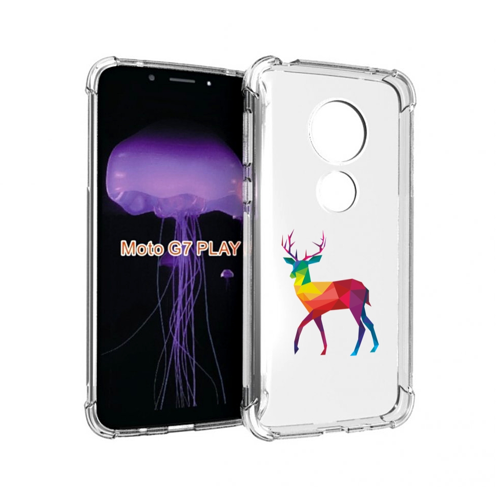 

Чехол MyPads геометрический олень для Motorola Moto G7 Play, Прозрачный, Tocco