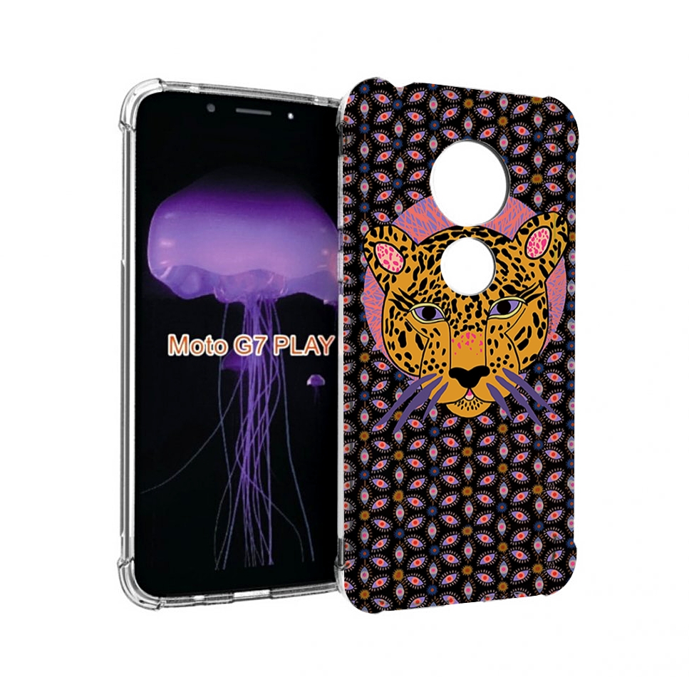 

Чехол MyPads тигр-в-глазах для Motorola Moto G7 Play, Прозрачный, Tocco