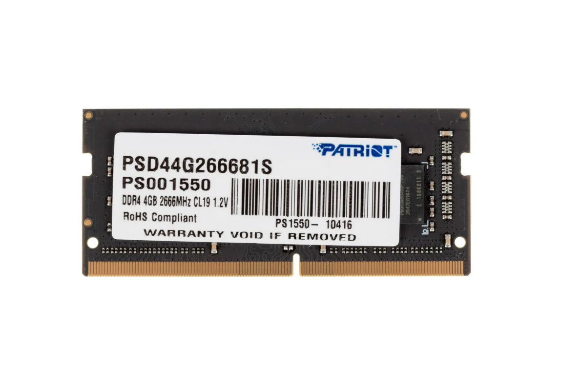 

Оперативная память Patriot Signature (PSD44G266681S), DDR4 1x4Gb, 2666MHz, Signature