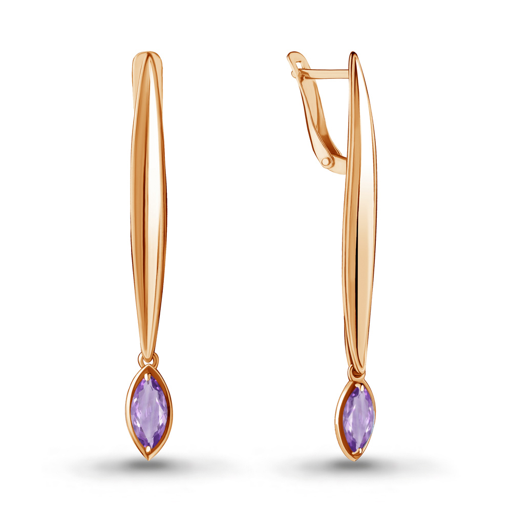 

Серьги из серебра с аметистом Aquamarine 4721904_925_з, 4721904_925_з