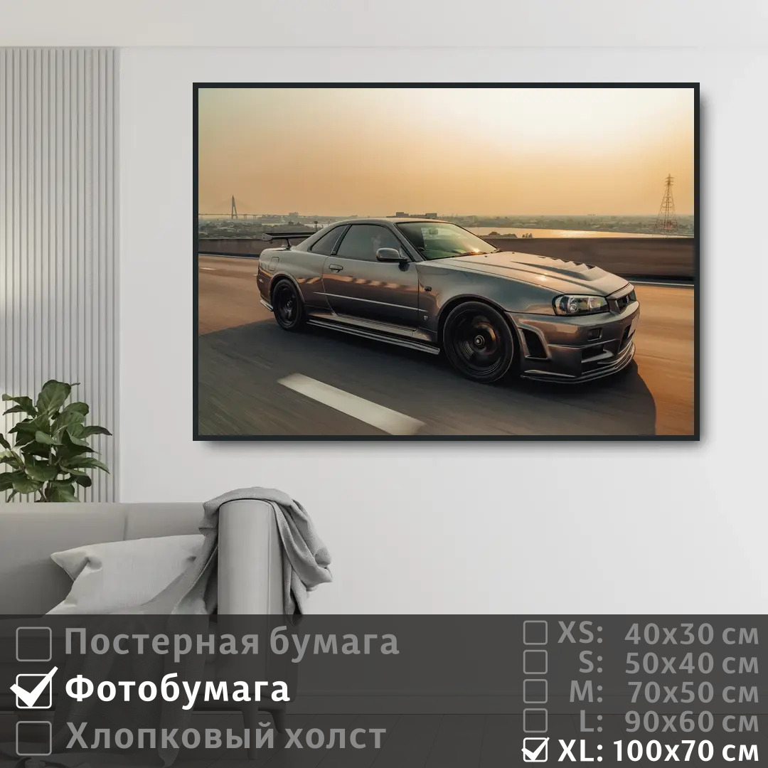 

Постер на фотобумаге ПолиЦентр Ниссан машина на стену 100х70 см, НиссанМашинаНаСтену1