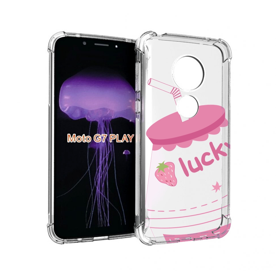 

Чехол MyPads удачный-напиток для Motorola Moto G7 Play, Прозрачный, Tocco