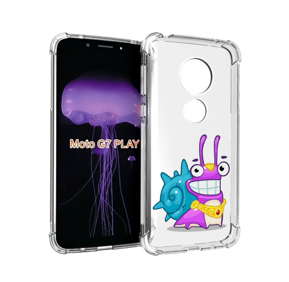 

Чехол MyPads улитка-принц для Motorola Moto G7 Play, Прозрачный, Tocco