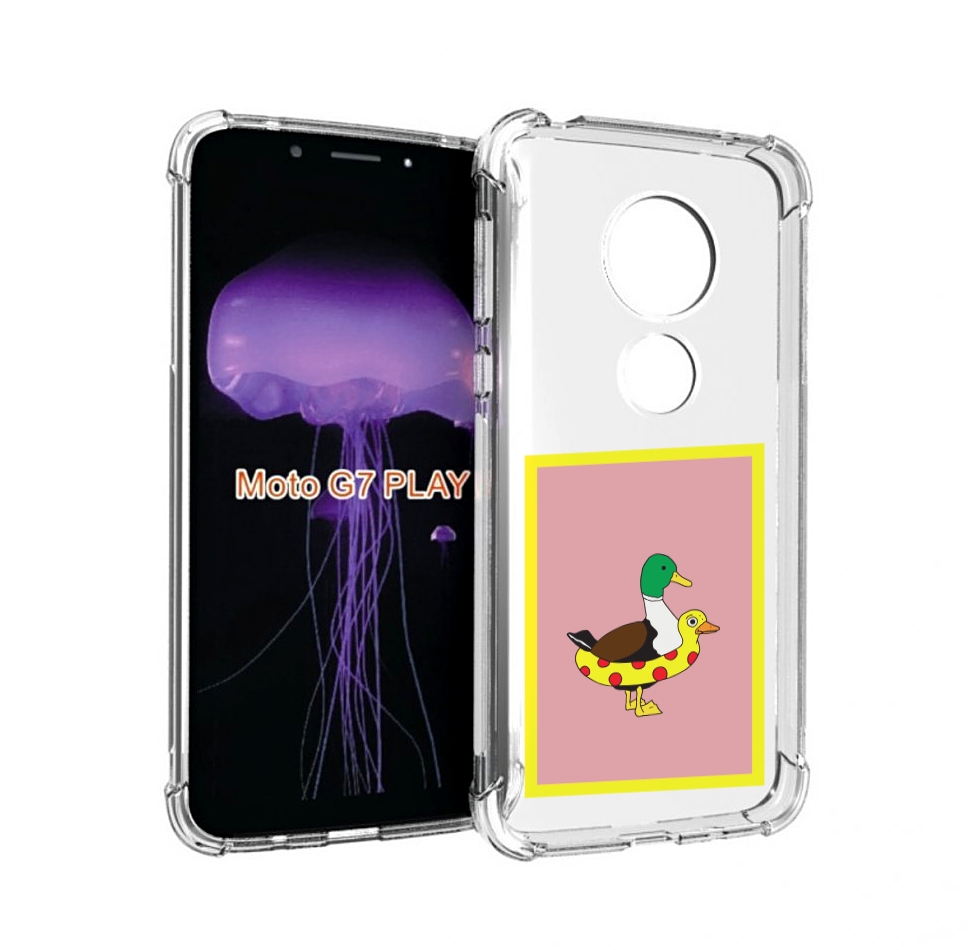 

Чехол MyPads утка в круге надувном для Motorola Moto G7 Play, Прозрачный, Tocco