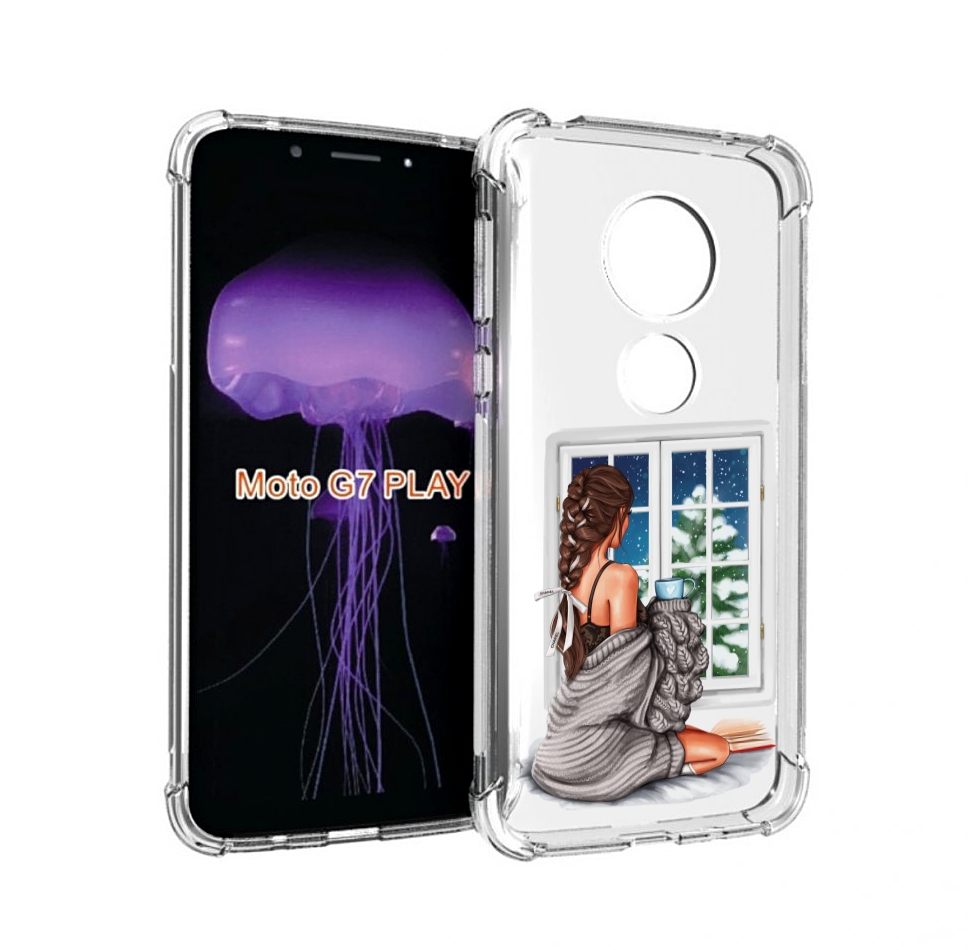 

Чехол MyPads уютное-зимнее-окно женский для Motorola Moto G7 Play, Прозрачный, Tocco