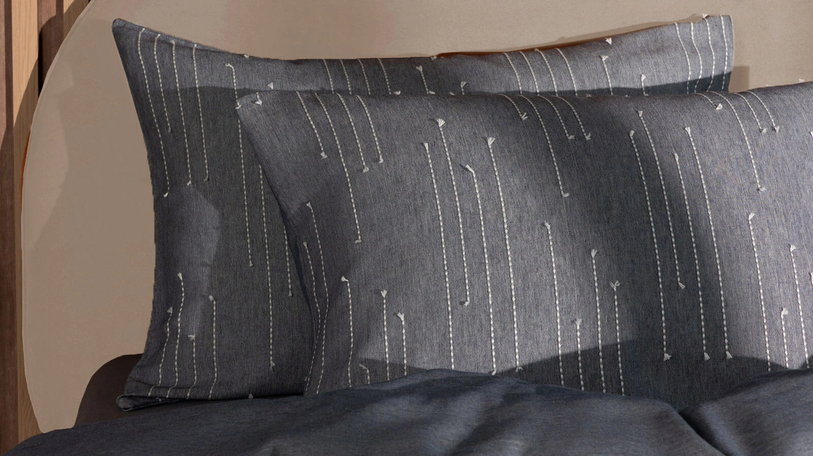 

Постельное белье Askona Home Stitch евро цвет синий, Home Stitch