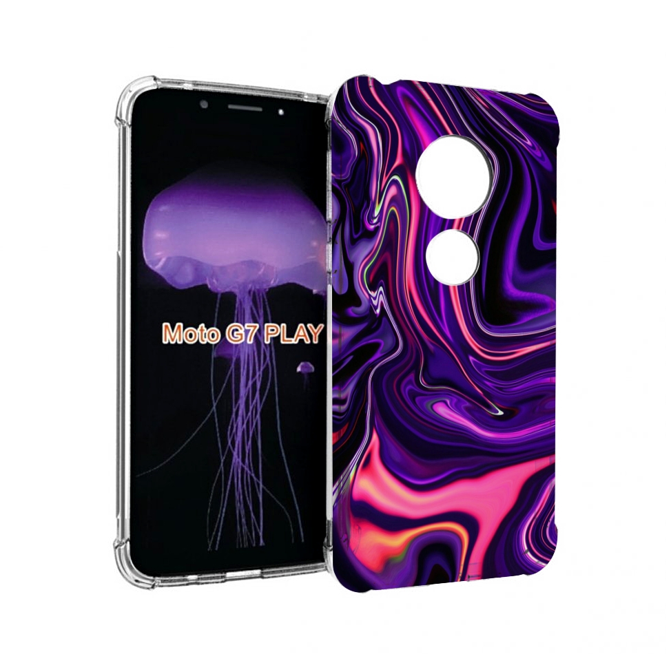 

Чехол MyPads фиолетовые краски для Motorola Moto G7 Play, Прозрачный, Tocco
