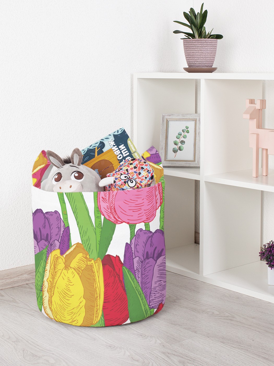 

Корзина для игрушек JoyArty 35x35 см toba_17761_S, Розовый
