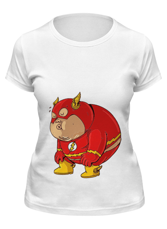

Футболка женская Printio Fat flash белая XL, Белый, Fat flash