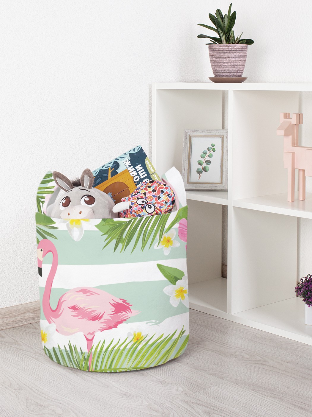 

Корзина для игрушек JoyArty 35x35 см toba_14665_S, Белый