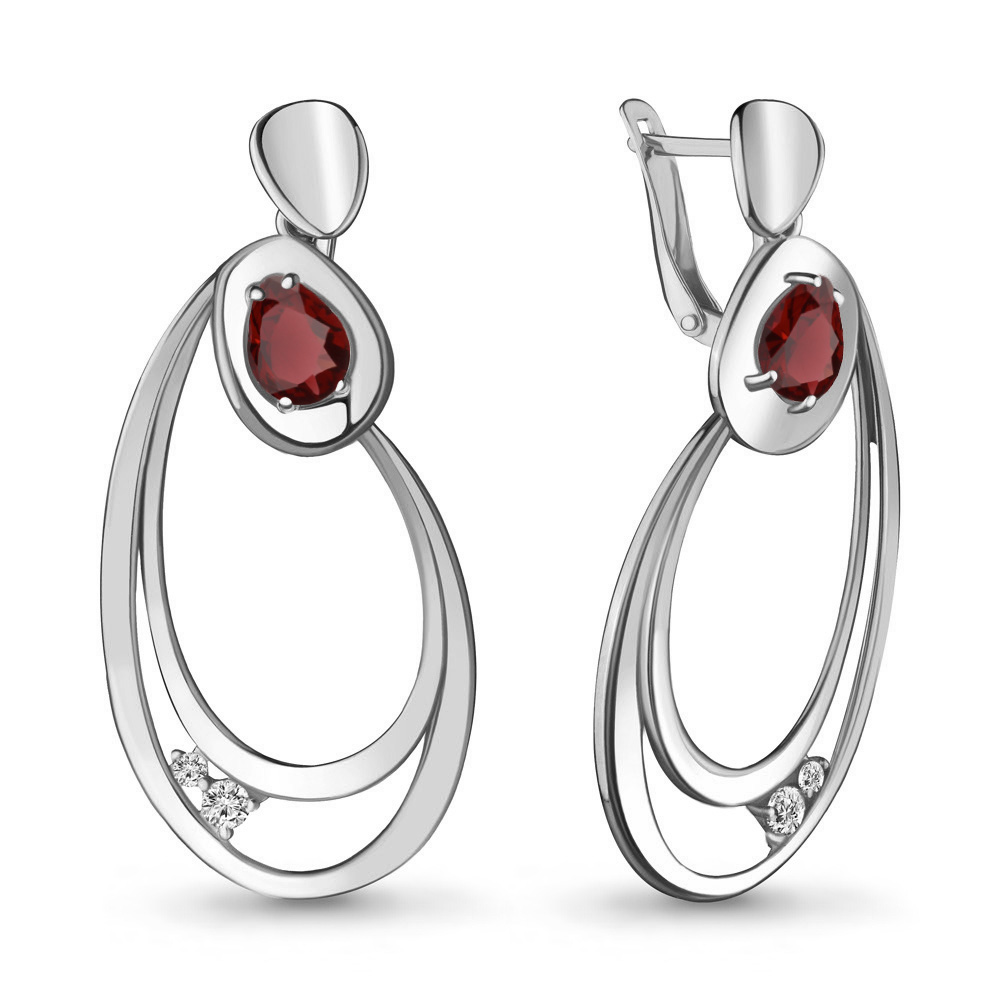 

Серьги из серебра с гранатом Aquamarine 4722003_925_р, 4722003_925_р