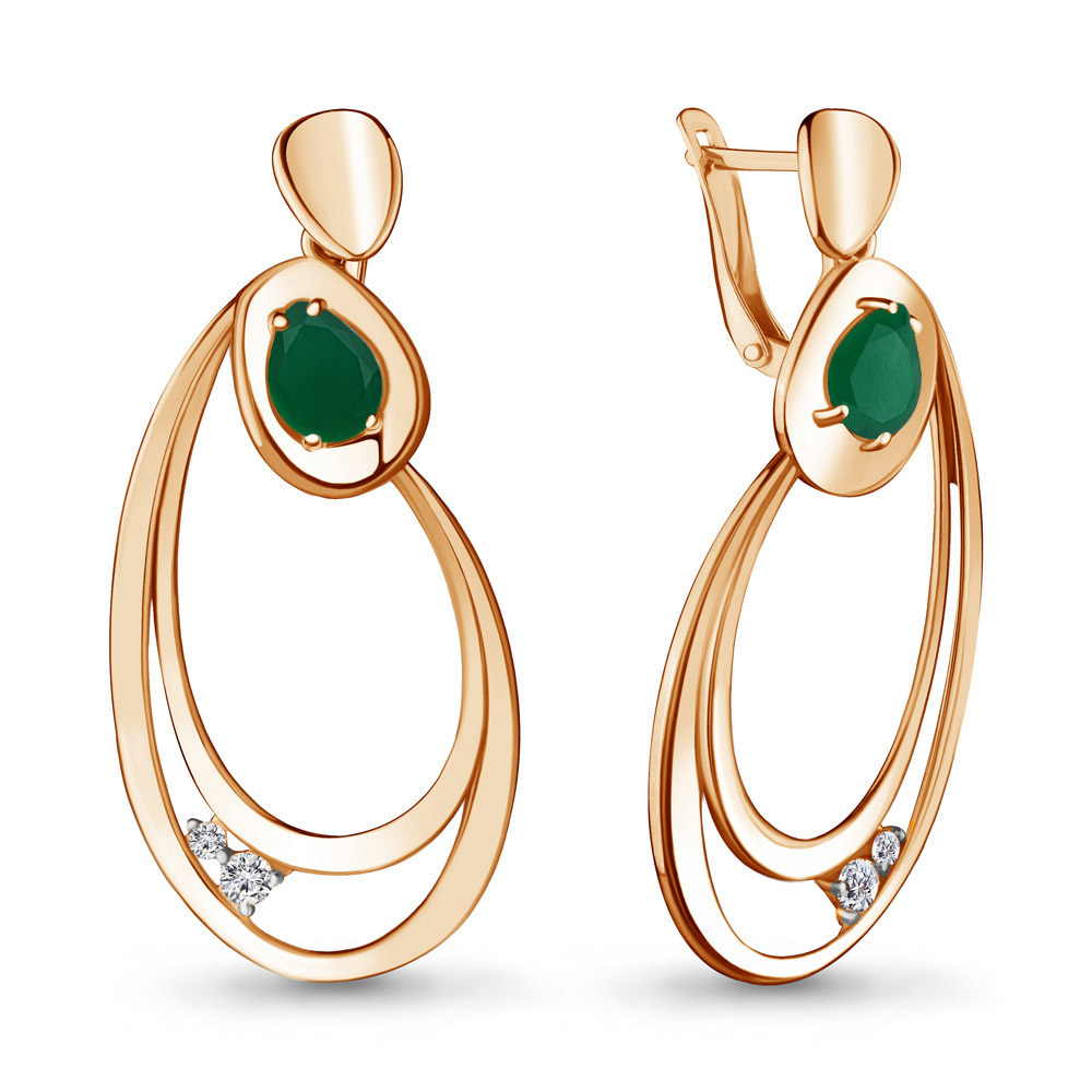 

Серьги из серебра с агатом Aquamarine 4722009_925_з, 4722009_925_з
