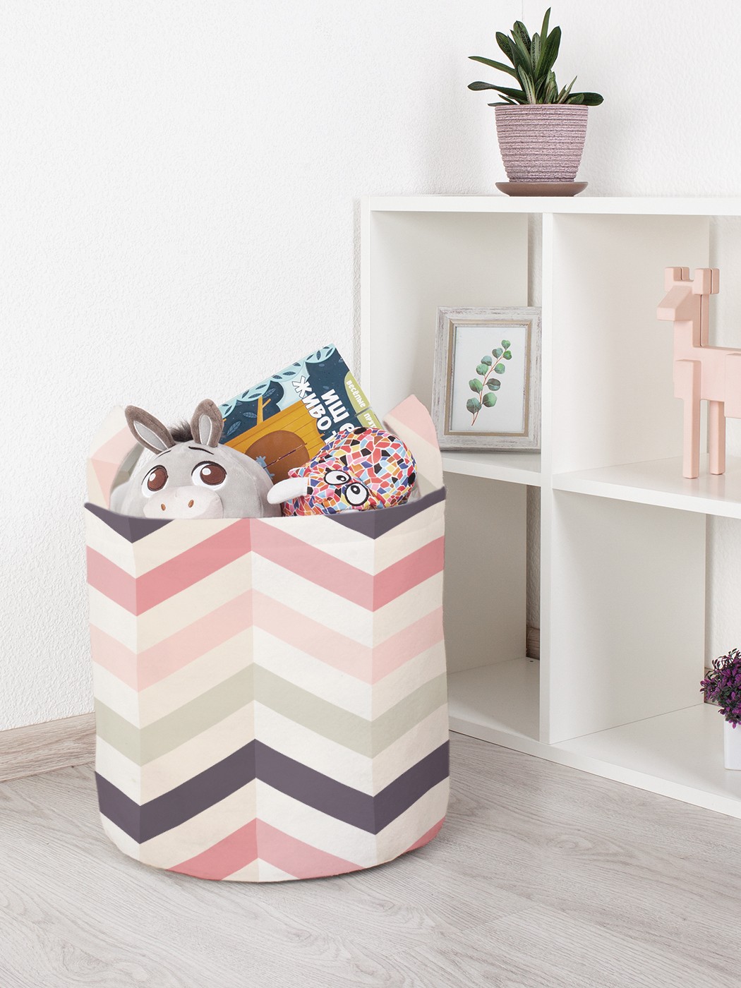 

Корзина для игрушек JoyArty 35x35 см toba_10733_S, Розовый