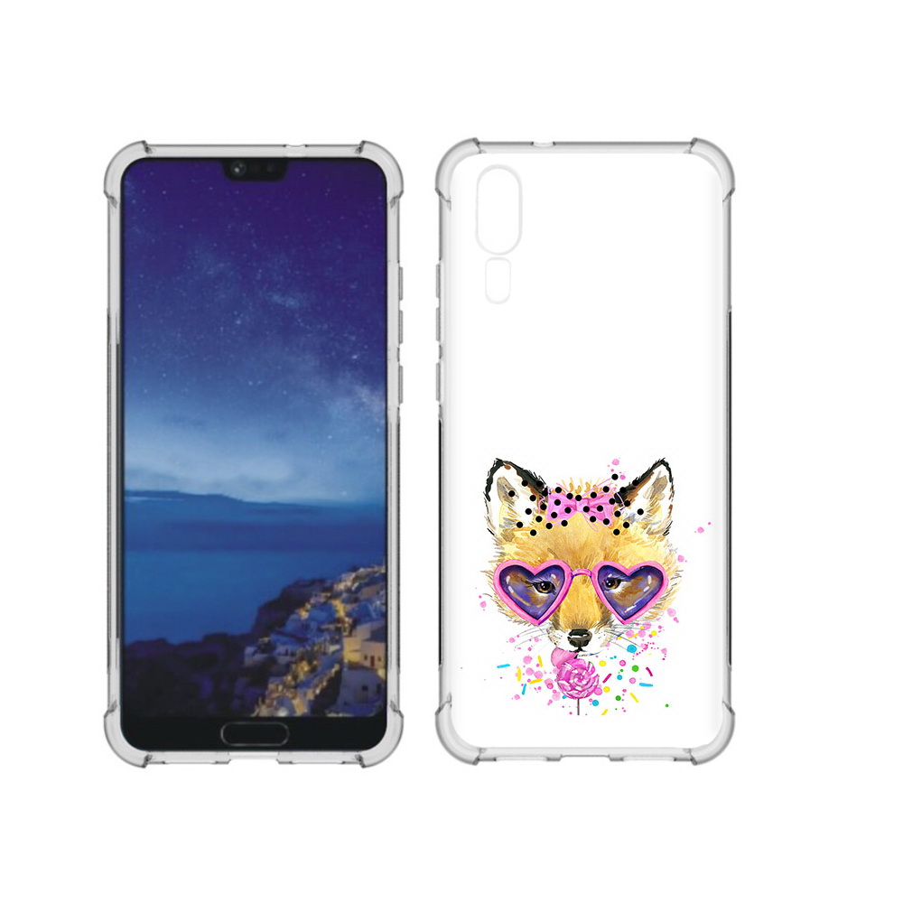 

Чехол MyPads Tocco для Huawei P20 лисенок с бантиком (PT108006.52.441), Прозрачный, Tocco
