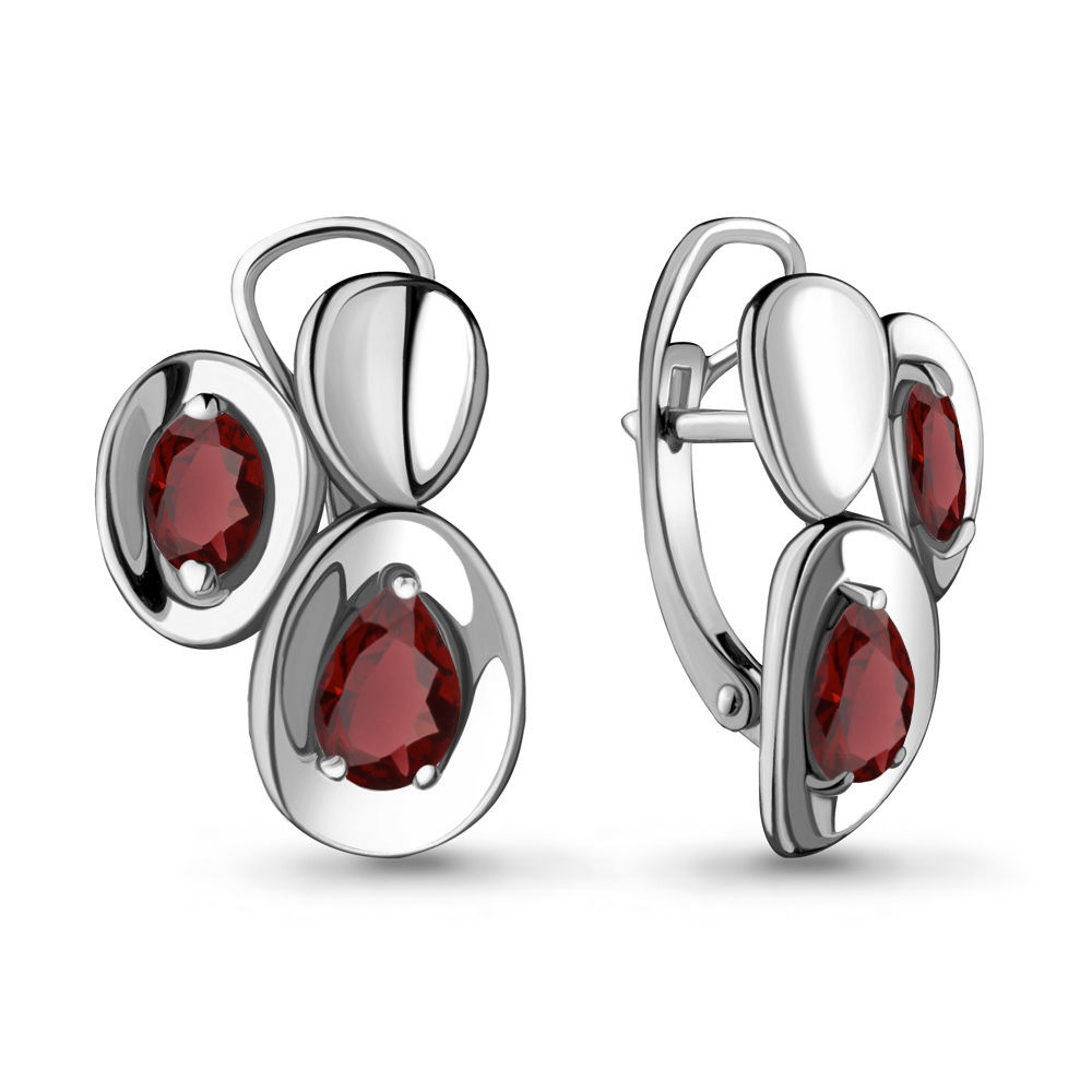 

Серьги из серебра с гранатом Aquamarine 4722103_925_р, 4722103_925_р