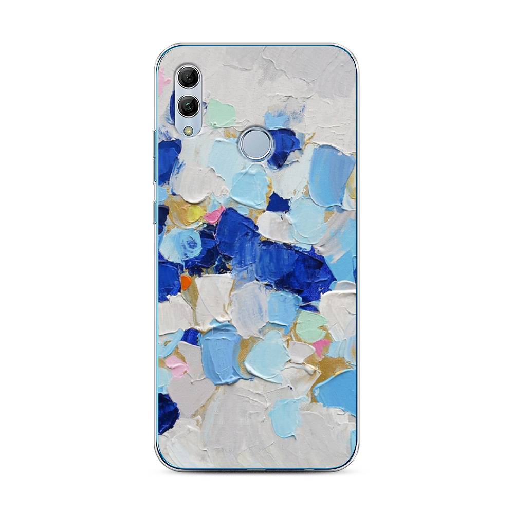 фото Чехол awog "холст сине-белый" для honor 10 lite