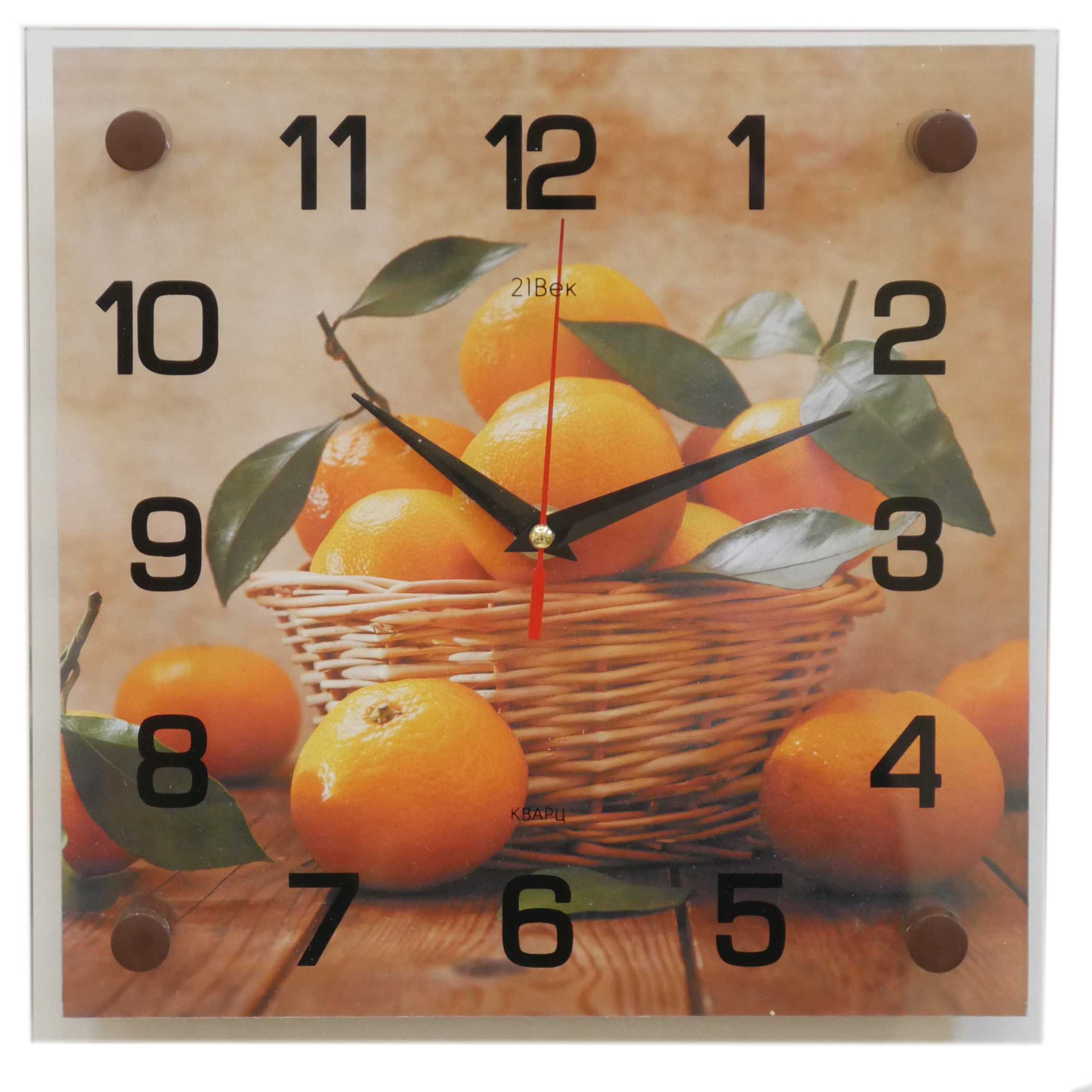 

Часы настенные 21 Век 2525010 (25x25) мандарины, 2525-010