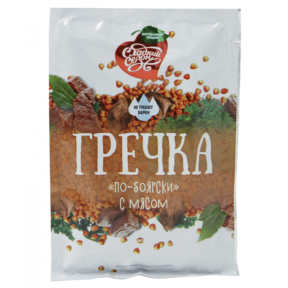 

Каша Сладкий сезон "Гречка по-боярски", с мясом, 40 гр