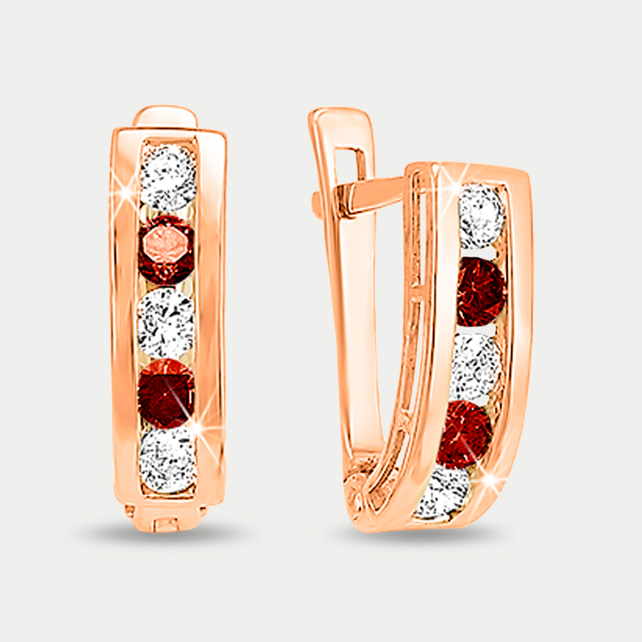 

Серьги из красного золота Delta 120371, фианит, 120371
