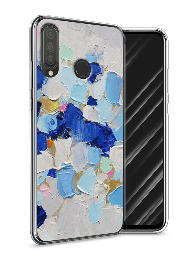 

Чехол Awog на Huawei P30 Lite "Холст сине-белый", Синий, 67950-10