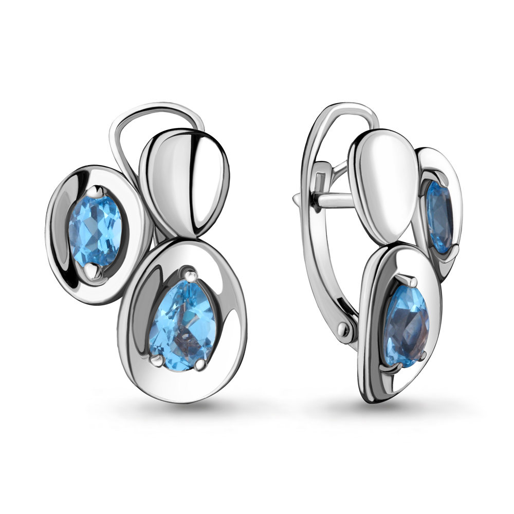 

Серьги из серебра с топазом Aquamarine 4722105_925_р, 4722105_925_р