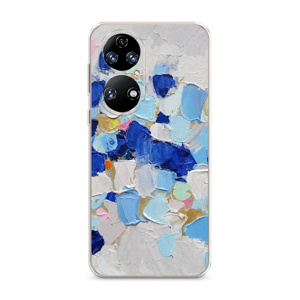 фото Чехол awog "холст сине-белый" для huawei p50