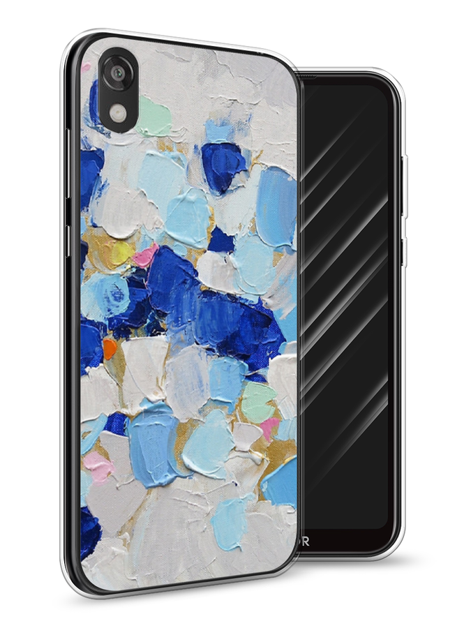 

Чехол Awog на Huawei Y5 2019 "Холст сине-белый", Синий, 69050-10
