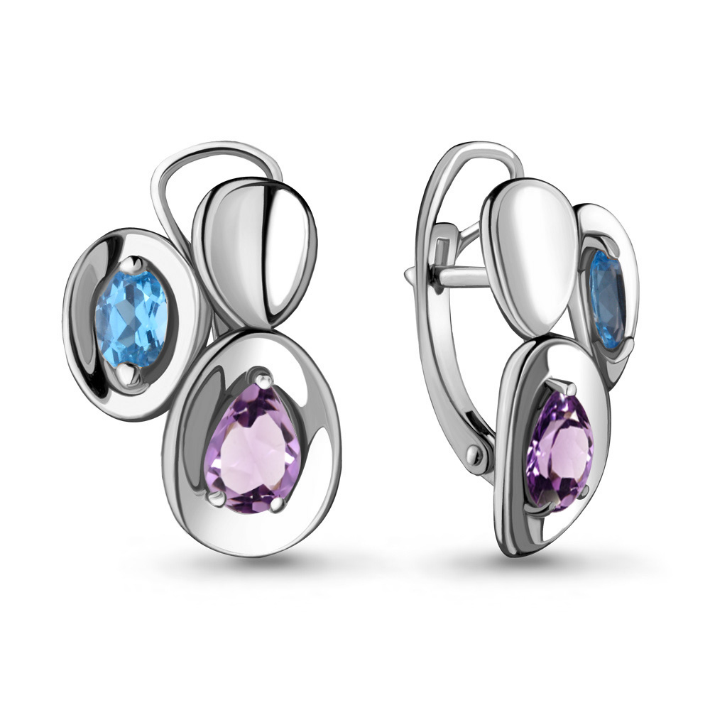 

Серьги из серебра с топазом Aquamarine 4722130_925_р, 4722130_925_р