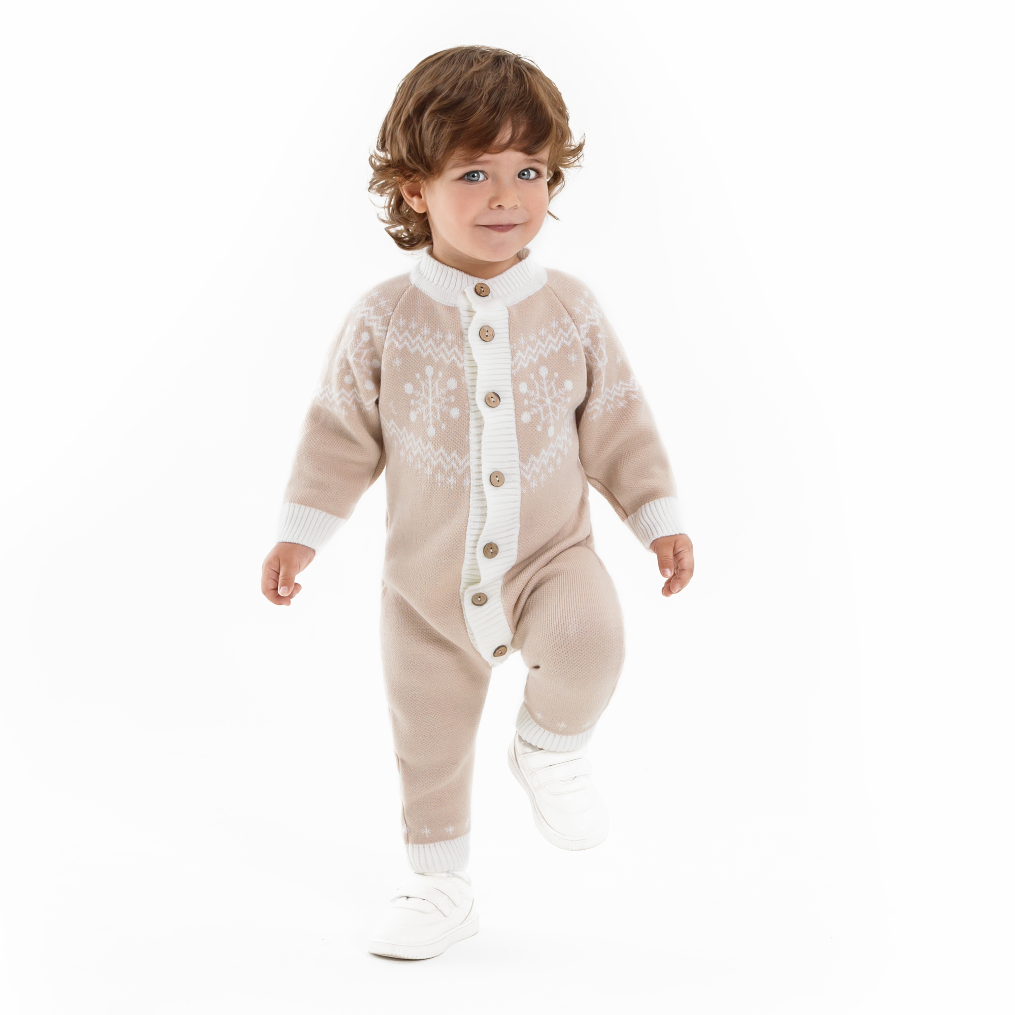 

Комбинезон детский Amarobaby AB-OD21-PLC5S, бежевый, 68, AB-OD21-PLC5S