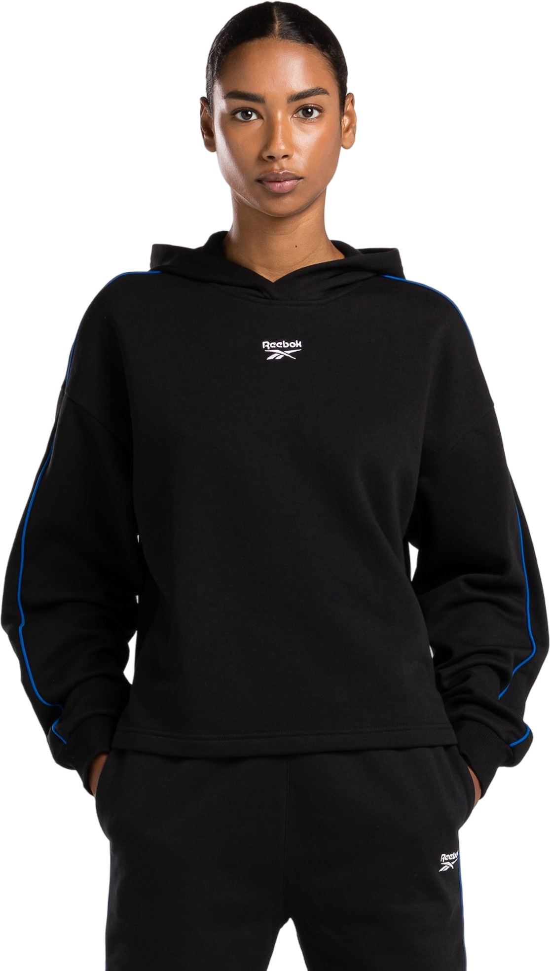 Худи женское Reebok Identity Energy Fleece Hoodie черное S 3599₽