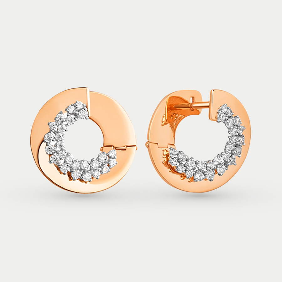 

Серьги из красного золота Династия 024042-1102, фианит, 024042-1102