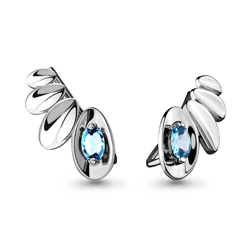 

Серьги клаймберы из серебра с топазом Aquamarine 4722305_925_р, 4722305_925_р