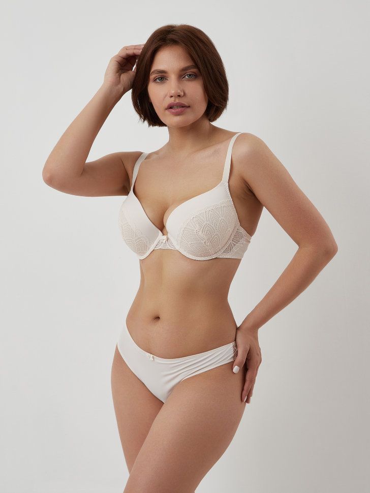 

Кружевной бюстгальтер на косточках Grace 36DD пудровый