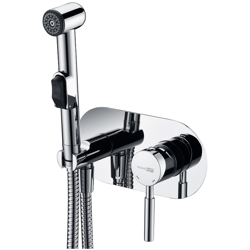 

Гигиенический душ Wasserkraft Main 4138 9062505 со встраиваемым смесителем, Хром