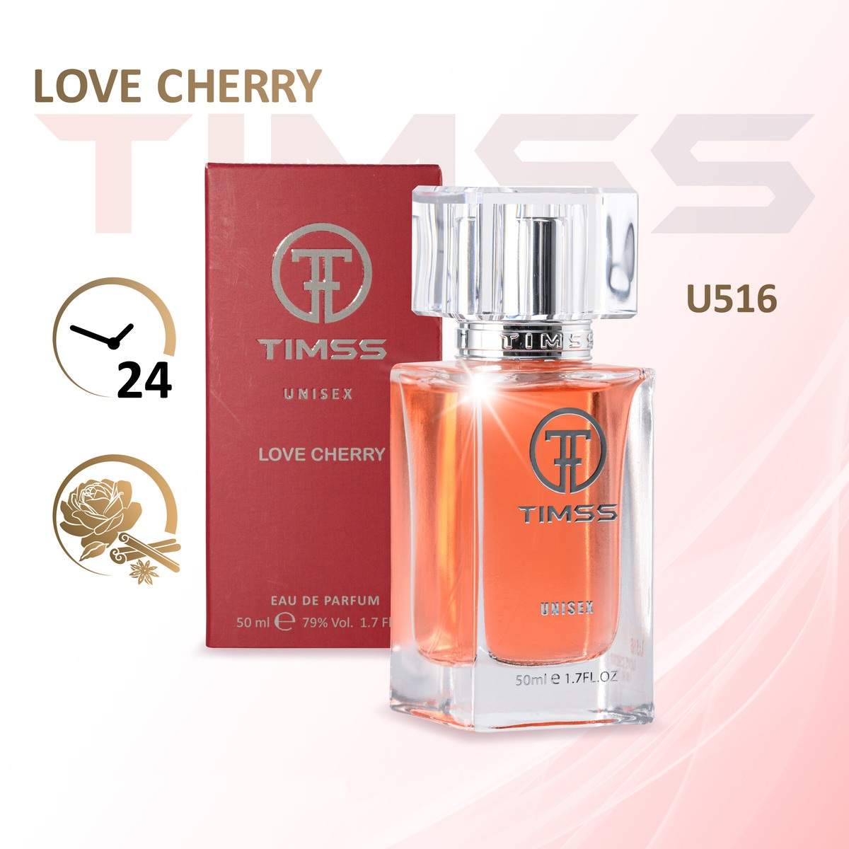 Парфюмерная Вода Унисекс Timss Love Cherry 50 Мл