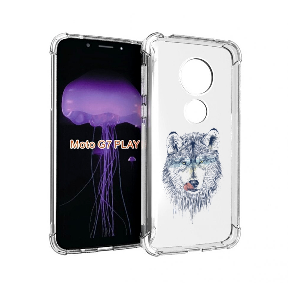 

Чехол MyPads голодгый волк для Motorola Moto G7 Play, Прозрачный, Tocco