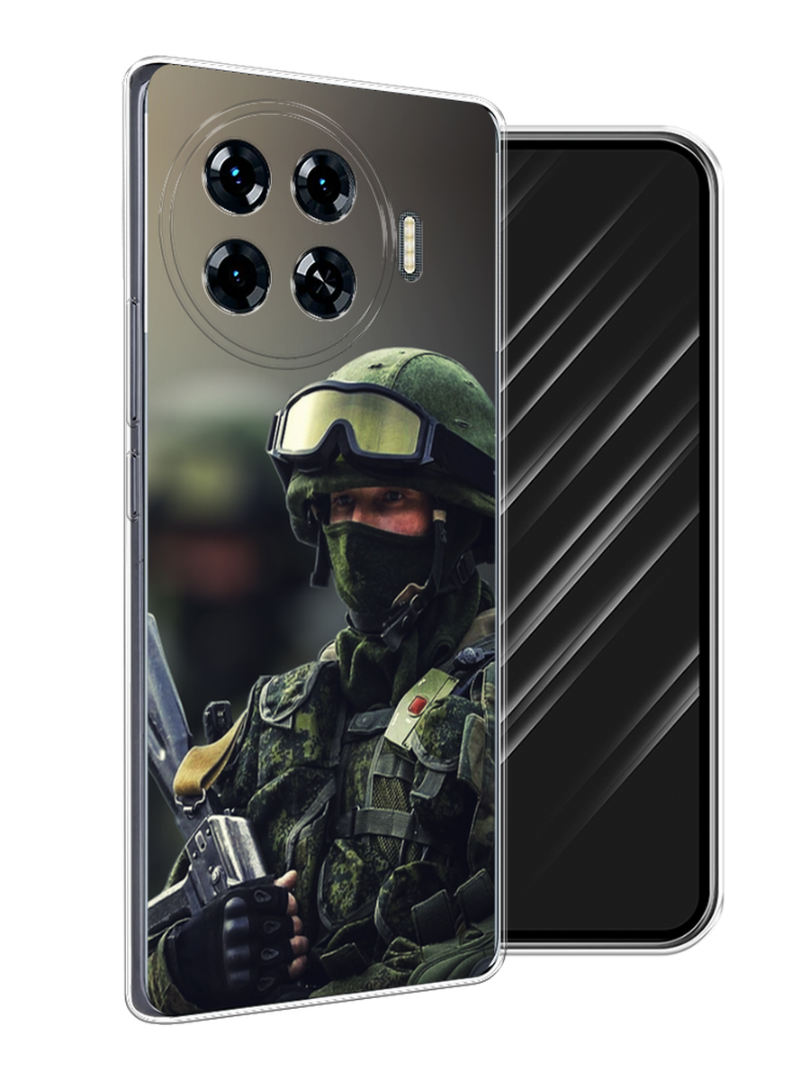 

Чехол Awog на Tecno Spark 20 Pro Plus "Солдат", Зеленый;серый, 305050-1