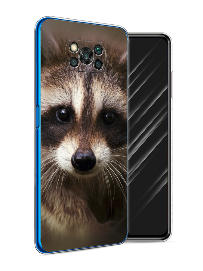 

Чехол Awog на Poco X3/X3 Pro "Енот", Разноцветный, 310650-1