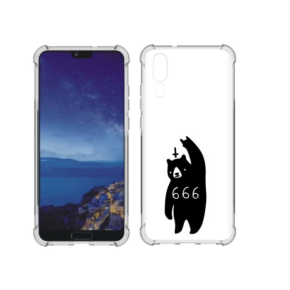 

Чехол MyPads Tocco для Huawei P20 медведь 666 (PT108006.52.462), Прозрачный, Tocco