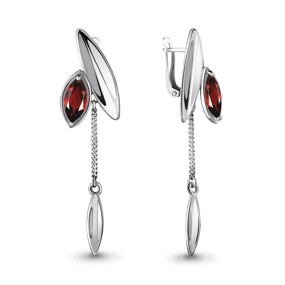 

Серьги из серебра с гранатом Aquamarine 4722703_925_р, 4722703_925_р