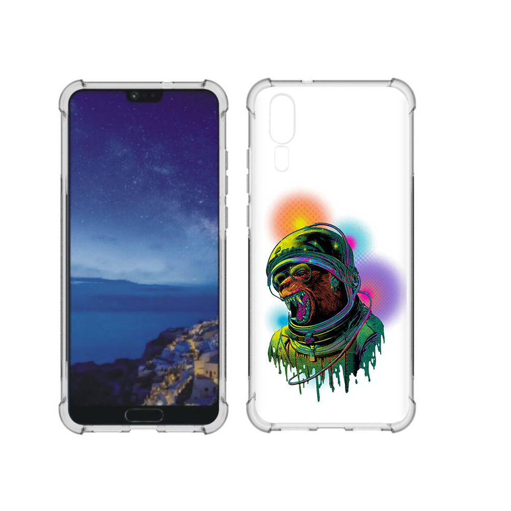 

Чехол MyPads Tocco для Huawei P20 медведь космонавт (PT108006.52.466), Прозрачный, Tocco