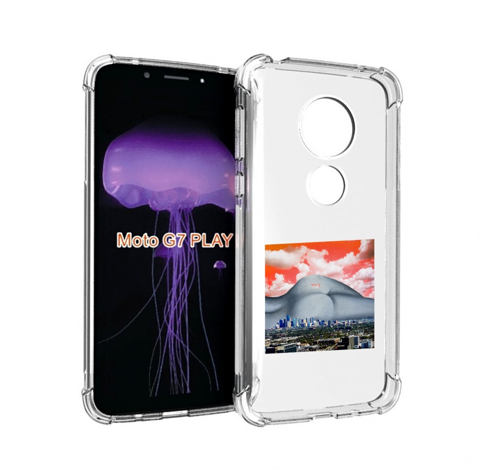 

Чехол MyPads город с девушкой на фоне для Motorola Moto G7 Play, Прозрачный, Tocco