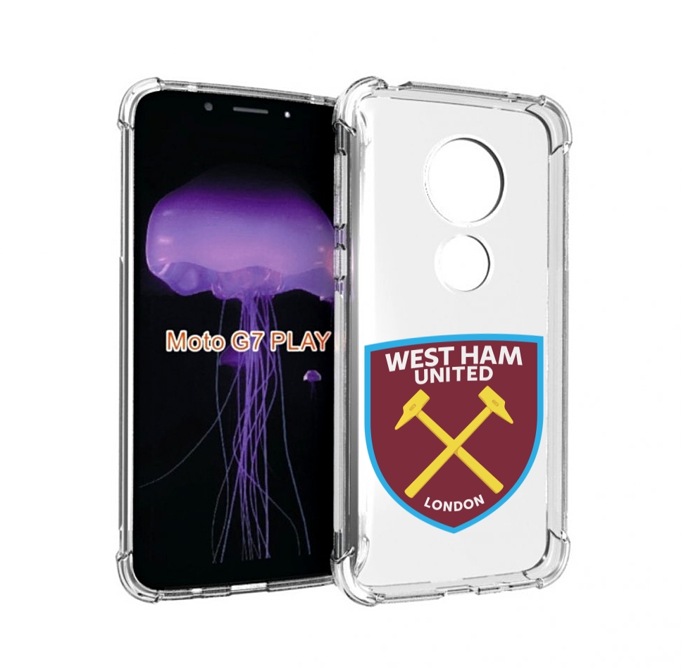 

Чехол MyPads фк-вест-хем-2 для Motorola Moto G7 Play, Прозрачный, Tocco