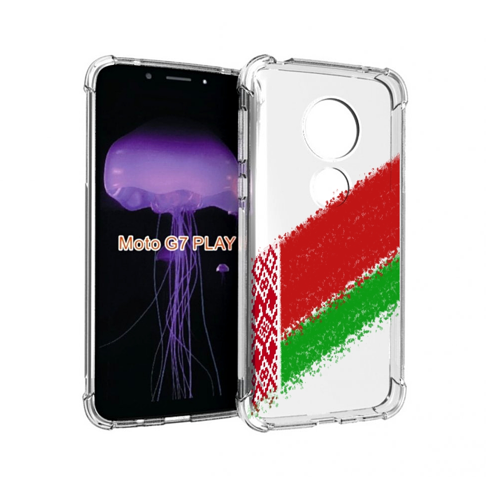 

Чехол MyPads флаг Белорусии мужской для Motorola Moto G7 Play, Прозрачный, Tocco