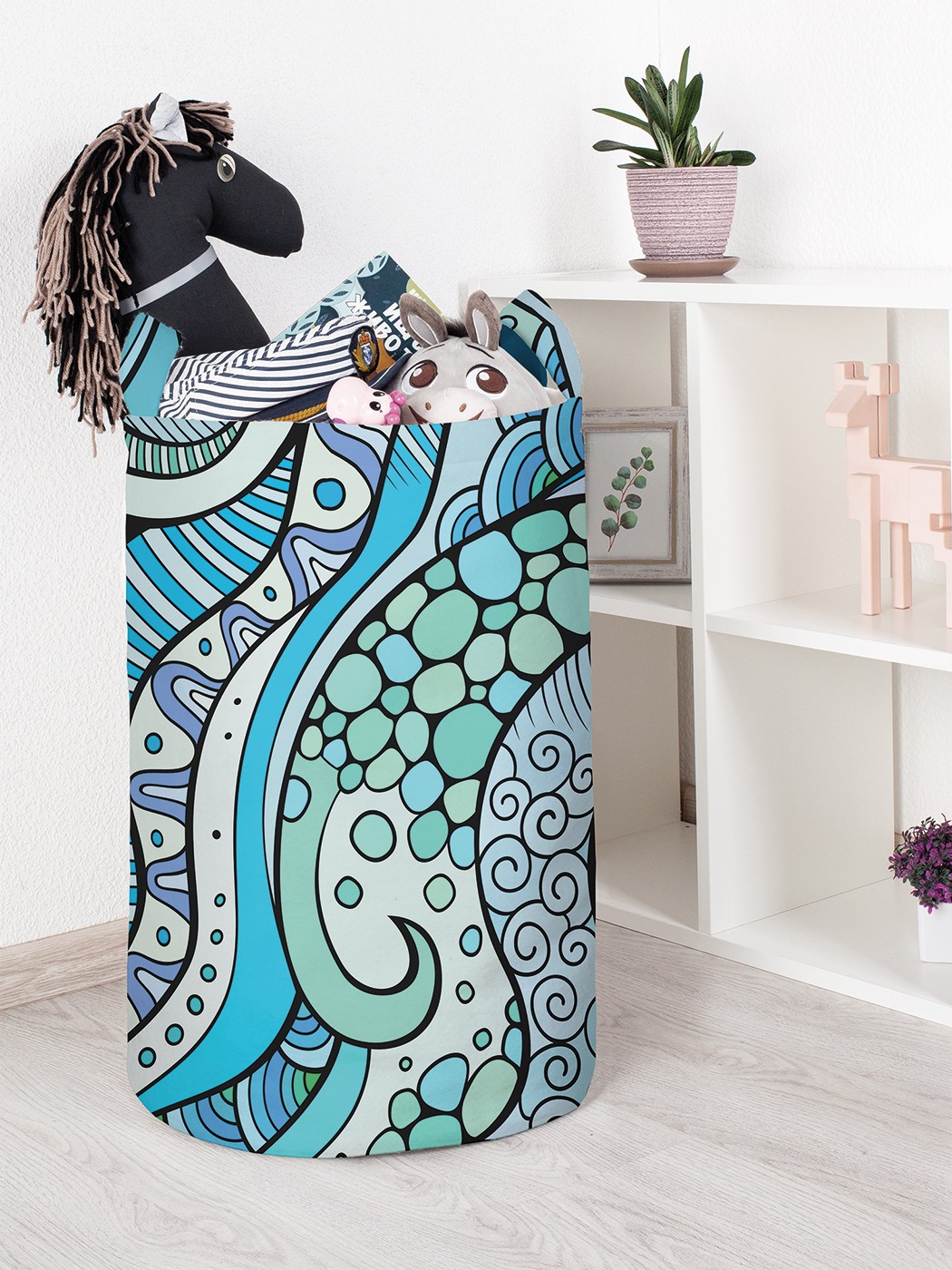 

Корзина для игрушек JoyArty 40x60 см toba_51710_L, Голубой