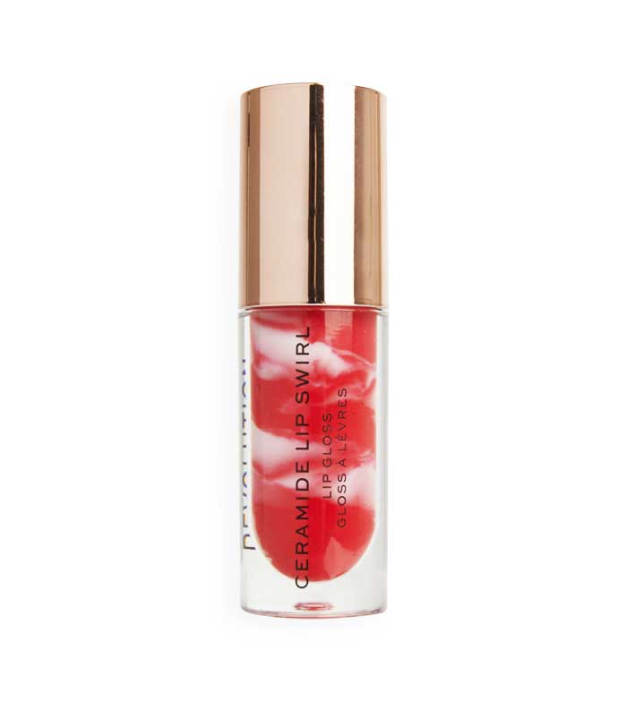 Блеск для губ Makeup Revolution Ceramide Swirl Bitten red на мраморных утесах