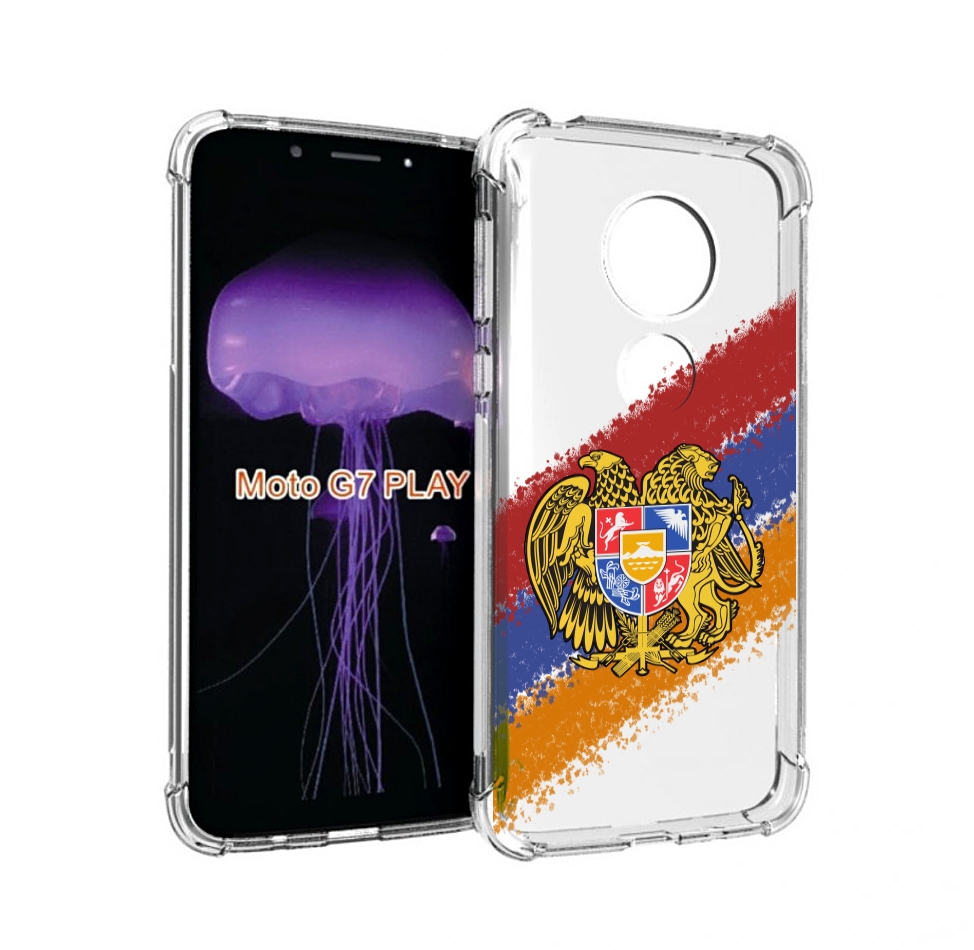 

Чехол MyPads флаг герб Армении для Motorola Moto G7 Play, Прозрачный, Tocco