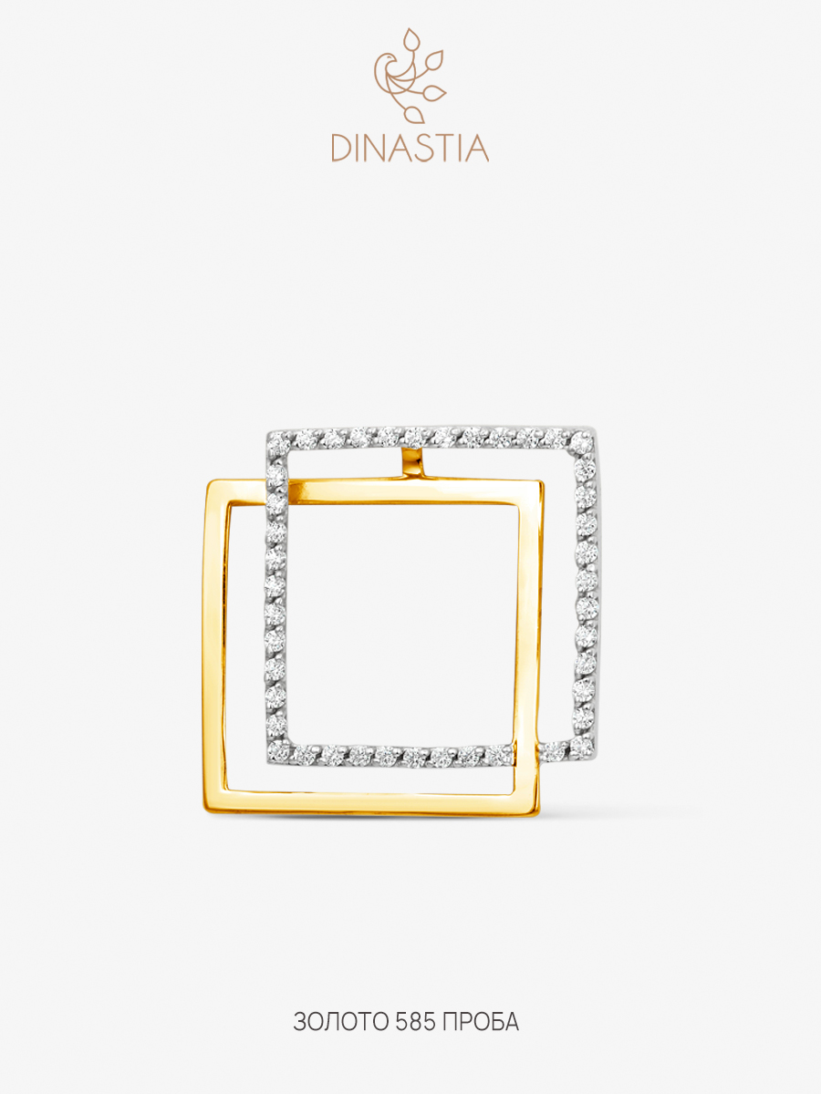 

Бегунок из золота DINASTIA.GOLD 100108, фианит, 100108