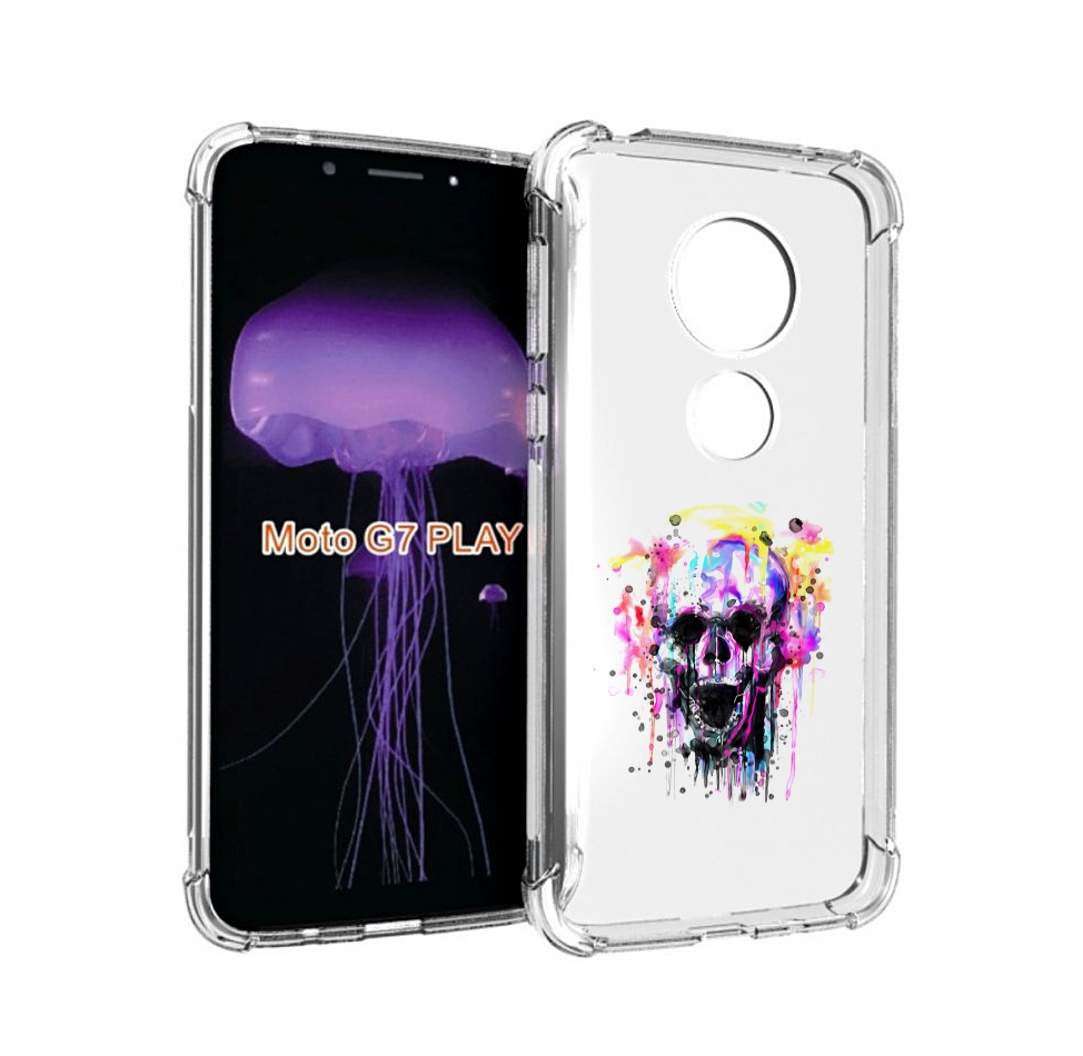 

Чехол MyPads граффити череп для Motorola Moto G7 Play, Прозрачный, Tocco