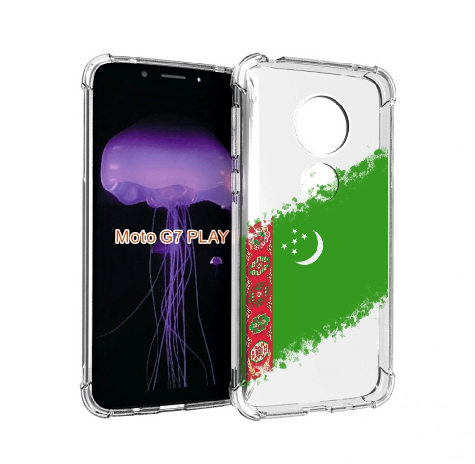 

Чехол MyPads флаг герб Туркменистан-1 для Motorola Moto G7 Play, Прозрачный, Tocco